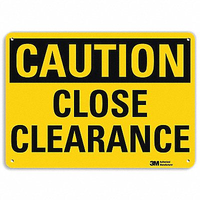 Caution Sign 7 in x 10 in Aluminum