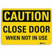 Safety Sign 10 in x 14 in Aluminum
