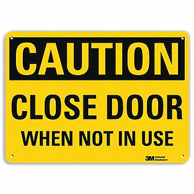 Caution Sign 7 in x 10 in Aluminum