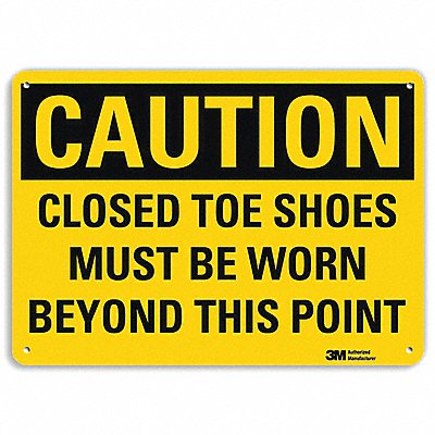 Safety Sign 7 in x 10 in Aluminum