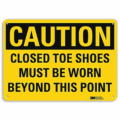 Caution Sign 10 inx14 in Plastic