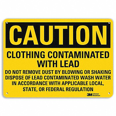 Caution Sign 10 in x 14 in Plastic