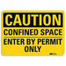 Caution Sign 7 in x 10 in Plastic