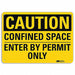 Caution Sign 10 inx14 in Aluminum