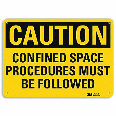 Caution Sign 10 in x 14 in Plastic