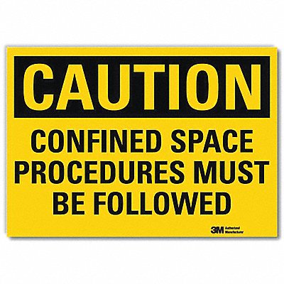 Caution Sign 7inx10in Reflctv Sheeting