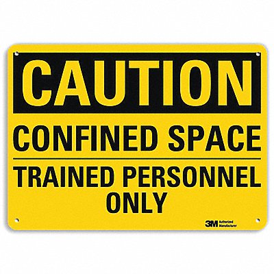 Caution Sign 10 in x 14 in Plastic