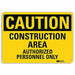 Caution Sign 7 in x 10 in Aluminum