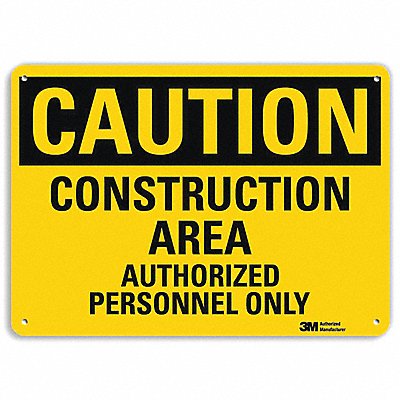 Caution Sign 10 inx14 in Aluminum