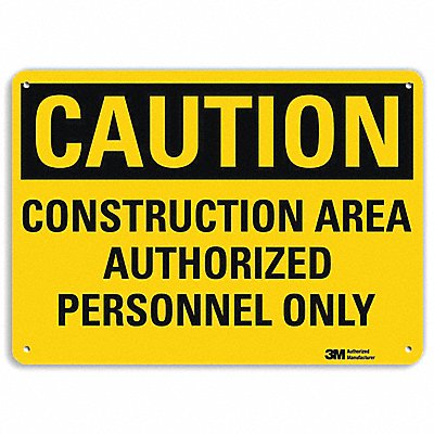 Caution Sign 10 inx14 in Aluminum