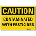 Caution Sign 5inx7in Reflective Sheeting