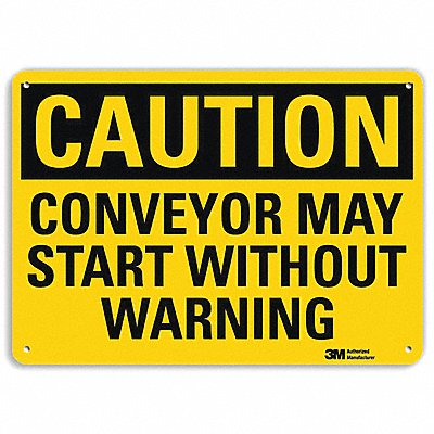 Caution Sign 7 inx10 in Plastic