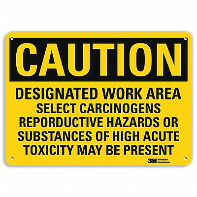 Caution Sign 7 in x 10 in Aluminum