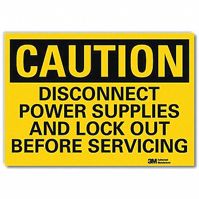 Caution Sign 5inx7in Reflective Sheeting