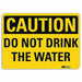 Caution Sign 7 in x 10 in Aluminum