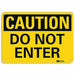 Caution Sign 10 inx14 in Aluminum