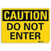 Entrance Sign 7 in x 10 in Aluminum
