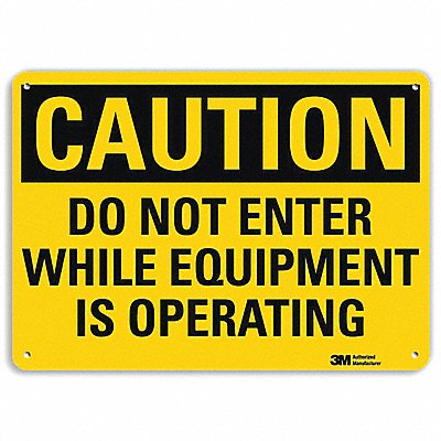 Caution Sign 10 inx14 in Aluminum