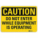 Caution Sign 10 inx14 in Plastic