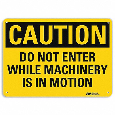 Caution Sign 7 inx10 in Plastic