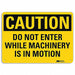 Caution Sign 7 inx10 in Plastic