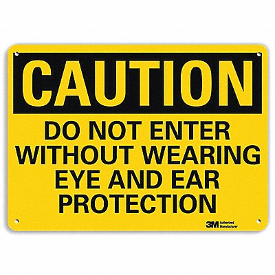 Caution Sign 10 inx14 in Plastic