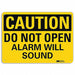 Caution Sign 7 in x 10 in Plastic