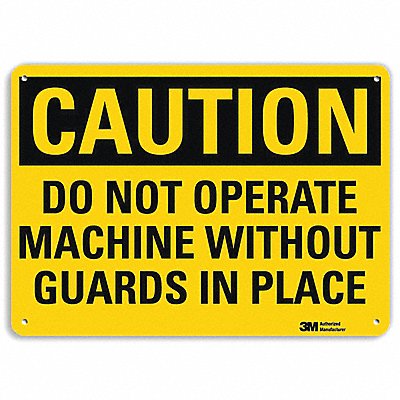 Caution Sign 10 in x 14 in Plastic