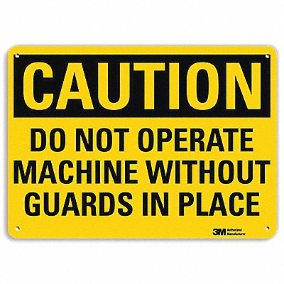 Caution Sign 7 in x 10 in Aluminum
