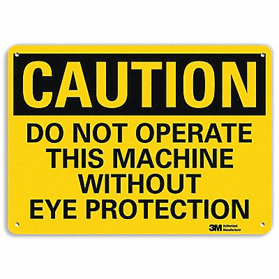 Caution Sign 10 inx14 in Aluminum