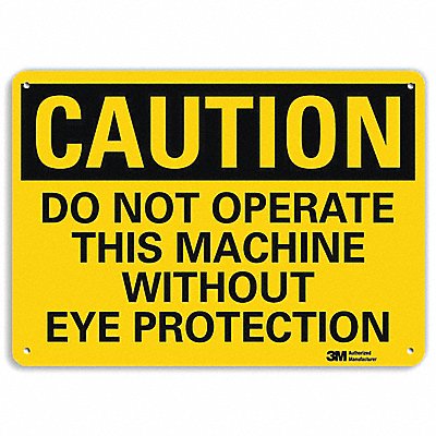 Caution Sign 7 inx10 in Plastic