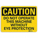 Caution Sign 7 in x 10 in Aluminum