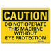 Caution Sign 10in x 14in Rflct Sheeting