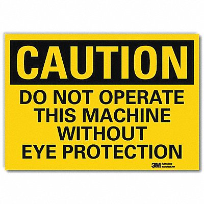 Caution Sign 7 in x 10 in Rflct Sheeting
