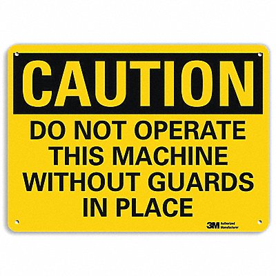 Caution Sign 10 in x 14 in Plastic