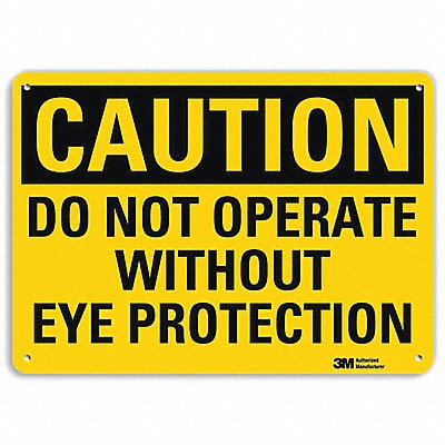 Caution Sign 10 in x 14 in Plastic