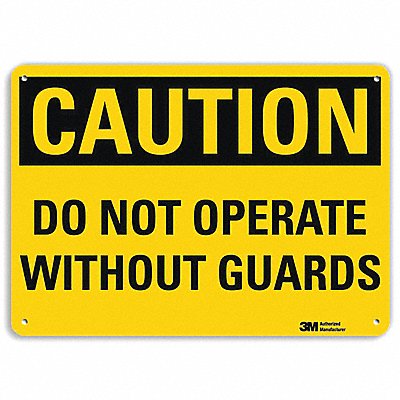 Caution Sign 7 inx10 in Plastic