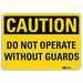 Caution Sign 7 inx10 in Plastic