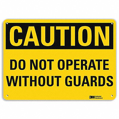 Caution Sign 10 inx14 in Plastic