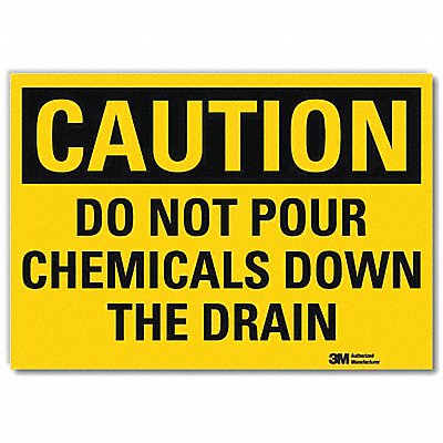 Caution Sign 7 in x 10 in Rflct Sheeting
