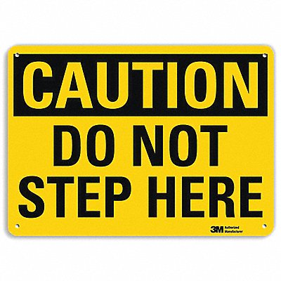 Caution Sign 10 inx14 in Aluminum