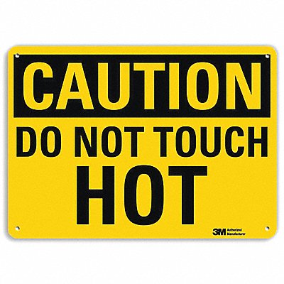 Caution Sign 7 in x 10 in Aluminum
