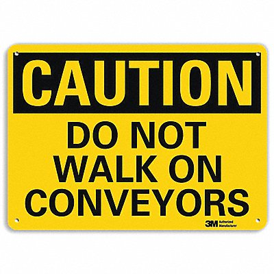 Caution Sign 10 in x 14 in Plastic