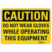 Caution Sign 7 in x 10 in Aluminum