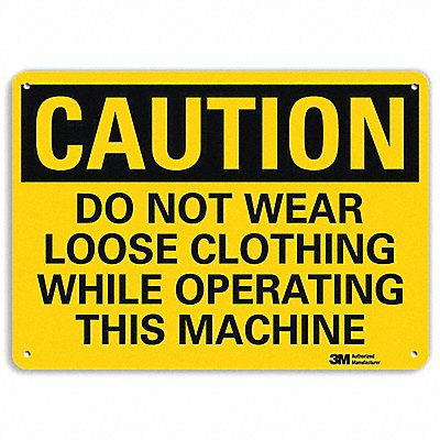 Caution Sign 7 in x 10 in Aluminum