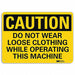 Caution Sign 7 in x 10 in Aluminum