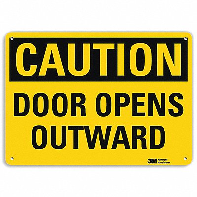 Caution Sign 7 in x 10 in Aluminum