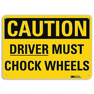 Caution Sign 7 in x 10 in Aluminum