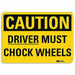 Caution Sign 10 inx14 in Plastic