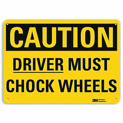 Caution Sign 10 inx14 in Aluminum